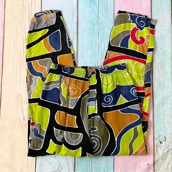 Vintage abstract print tank top and pants set - Picture 8 of 13